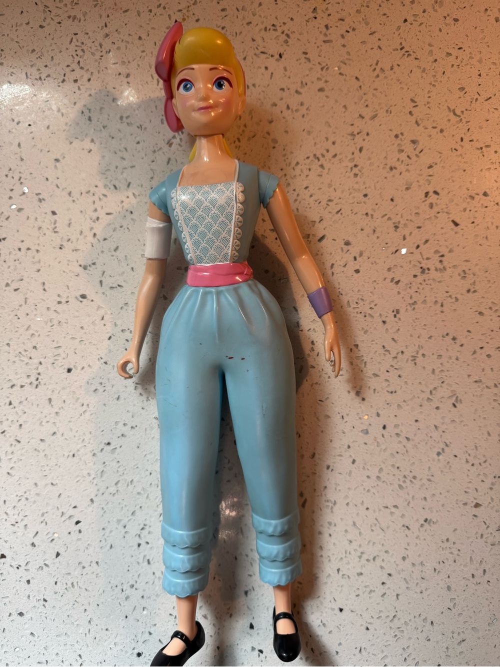 Blue Vintage-Style Girls' Doll Play Figure - Pink Accent